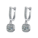 S925 Silver Drop Earrings Crystal Dangle Jewelry Gift FQL21228