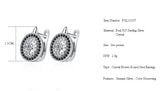 Crystal Hoop Earrings 925 Sterling Silver FQL21237