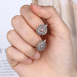 Crystal Hoop Earrings 925 Sterling Silver FQL21237