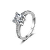 S925 Silver Square Zircon Ring For Women FQL20503