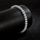 S925 Silver Square Crystal Link Bracelet for Women FQL21432