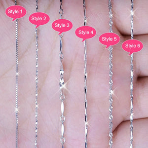 S925 Silver Plated Chain Necklace for Women LS345