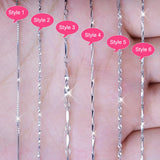 S925 Silver Plated Chain Necklace for Women LS345