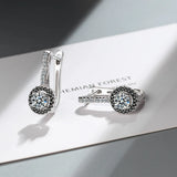 CZ Zircon Hoop Earrings 925 Silver Needle FQL21249