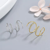 Fanqieliu 925 Silver CZ Crystal Hoop Earrings Women Jewelry FQL22080