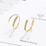 Fanqieliu 925 Silver CZ Crystal Hoop Earrings Women Jewelry FQL22080