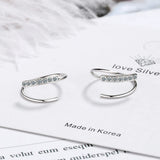Fanqieliu 925 Silver CZ Crystal Hoop Earrings Women Jewelry FQL22080