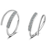 Fanqieliu 925 Silver CZ Crystal Hoop Earrings Women Jewelry FQL22080