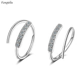 Fanqieliu 925 Silver CZ Crystal Hoop Earrings Women Jewelry FQL22080