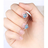 925 Silver Dog Paw Crystal Hoop Earrings For Women FQL20011