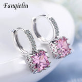 925 Silver Princess Crystal Earrings FQL21014