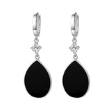 925 Silver Zircon Water Drop Earrings for Women FQL21538