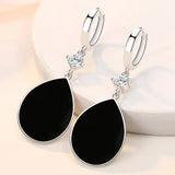 925 Silver Zircon Water Drop Earrings for Women FQL21538