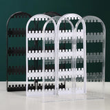 Clear Plastic Folding Earrings Display Stand Storage Box
