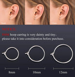 3 Pairs 925 Silver Small Hoop Earrings Women Sleeper Tiny Hoop Earr