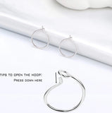 3 Pairs 925 Silver Small Hoop Earrings Women Sleeper Tiny Hoop Earr