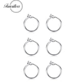 3 Pairs 925 Silver Small Hoop Earrings Women Sleeper Tiny Hoop Earr