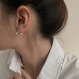 925 Silver Heart Hoop Earrings 18K Plated Hypoallergenic Jewelry