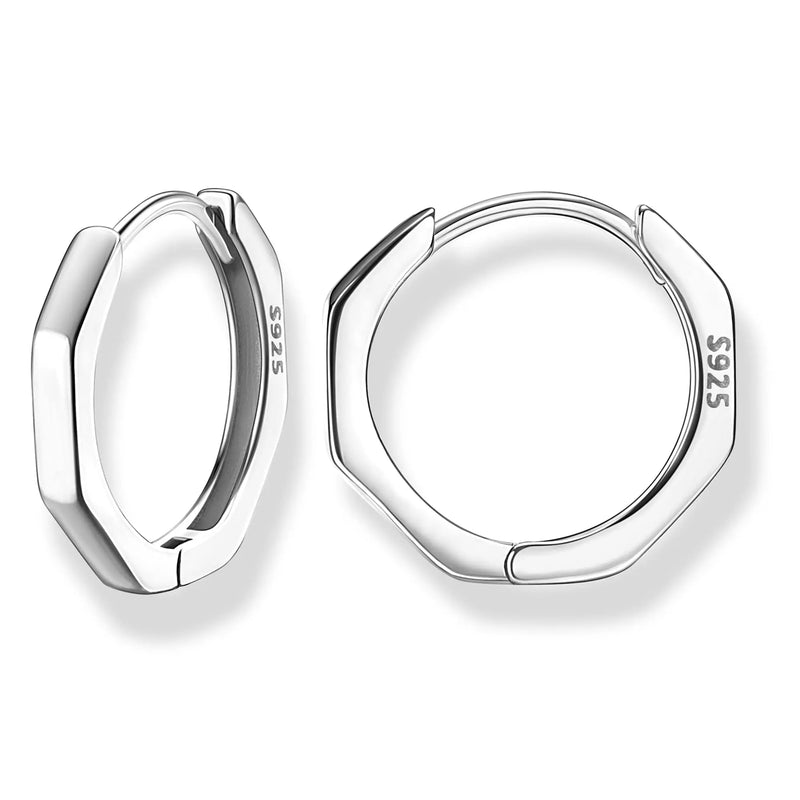 925 Silver Heart Hoop Earrings 18K Plated Hypoallergenic Jewelry