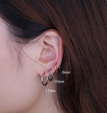 925 Silver Huggie Earrings 18K Plated Hoop Sleeper Jewelry