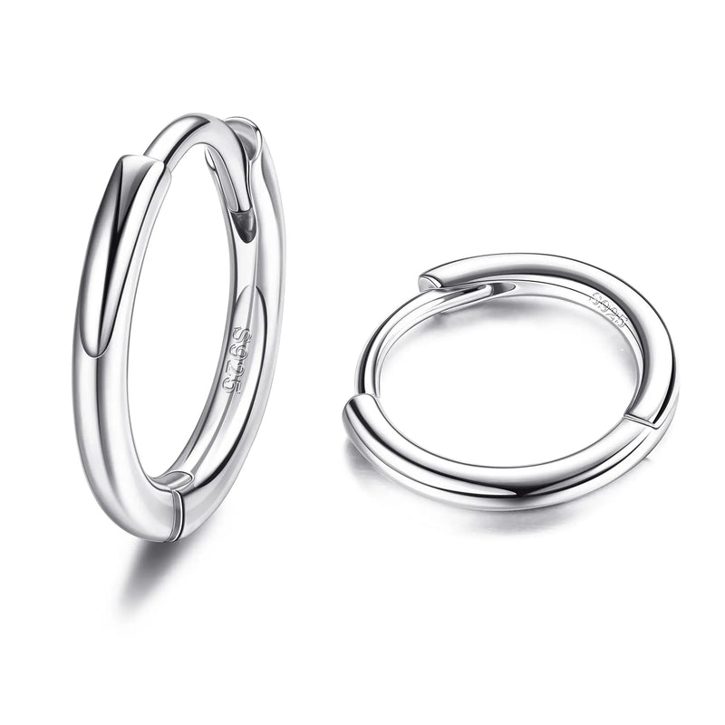 925 Silver Huggie Earrings 18K Plated Hoop Sleeper Jewelry