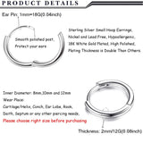 925 Silver Huggie Earrings 18K Plated Hoop Sleeper Jewelry