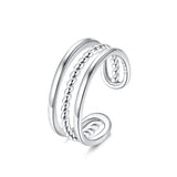 925 Silver Toe Rings Adjustable 6mm Width Vintage Band Rings for Girls