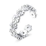 925 Silver Toe Rings for Women Adjustable CZ Beach Foot Jewelry