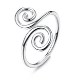 925 Silver Toe Rings for Women Adjustable CZ Beach Foot Jewelry