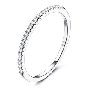 S925 CZ Eternity Wedding Band Engagement Ring for Women
