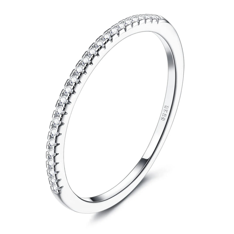 S925 CZ Eternity Wedding Band Engagement Ring for Women