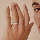 S925 CZ Eternity Wedding Band Engagement Ring for Women