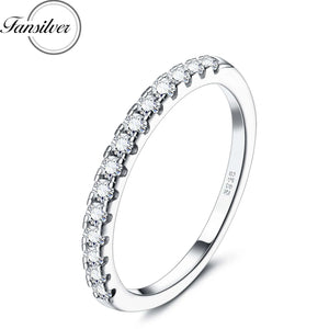 S925 CZ Eternity Wedding Band Engagement Ring for Women