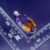 Fantasy Oval Dichroic Glass Jewelry Silver Pendant Necklace Charm