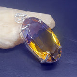 Fantasy Oval Dichroic Glass Jewelry Silver Pendant Necklace Charm
