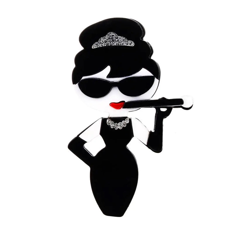 Farlena Animal Acrylic Brooch For Women Stitching Resin bird Brooch Pins