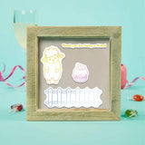 Farm Animals Cutting Dies and Stamps Set with Fence Shape