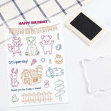 Farm Animals Cutting Dies and Stamps Set with Fence Shape