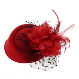 Fascinator Hats Headband Feather Flower Brides Hair Accessories Wedding