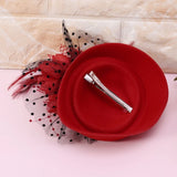Fascinator Hats Headband Feather Flower Brides Hair Accessories Wedding
