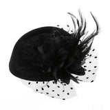 Fascinator Hats Headband Feather Flower Brides Hair Accessories Wedding