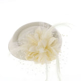 Fascinator Hats Headband Feather Flower Brides Hair Accessories Wedding