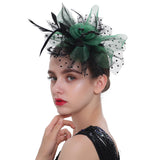 Feather Flower Headdress Hat Hair Accessories Headband Wedding Party