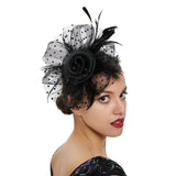 Feather Flower Headdress Hat Hair Accessories Headband Wedding Party