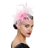 Feather Flower Headdress Hat Hair Accessories Headband Wedding Party