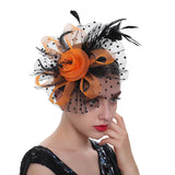 Feather Flower Headdress Hat Hair Accessories Headband Wedding Party