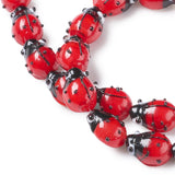 Red Ladybug Lampwork Beads for DIY Jewelry Making Bracelet Crafts