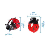 Red Ladybug Lampwork Beads for DIY Jewelry Making Bracelet Crafts