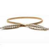 Leaf Shape Belts For Women Wedding Elastic Stretch Skinny Waist Belt