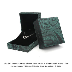 Silk Brocade Jewelry Gift Boxes in 4 Colors - Portable Pendent Ring Packaging